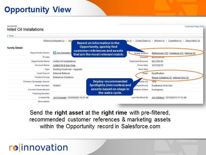 screenshot of RO Innovation